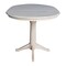 International Concepts Round 36 in Rd Top Pedestal Table, 12 in Leaf, 34.9 inH, Adjustable Height, Unfinished, 36 W, 48 L K-36RXT-27B-6B - alternate 2
